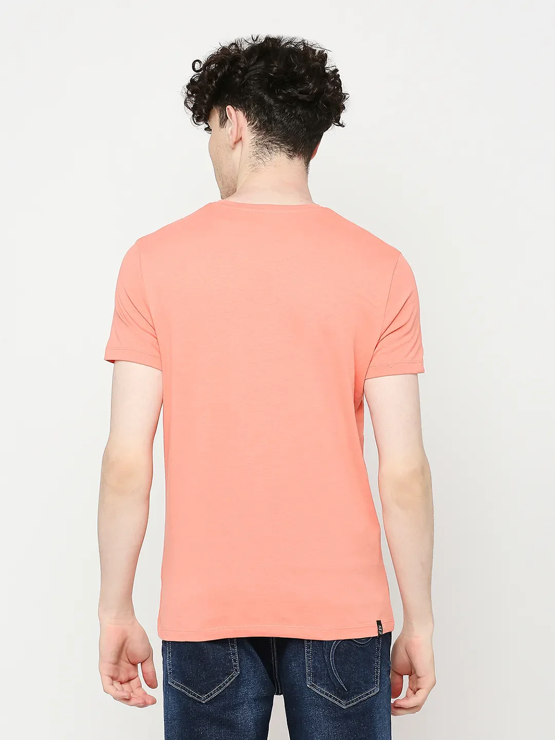 Orange Regular Fit Men's Short Sleeves T-Shirt by Being Human Clothing - Image 4