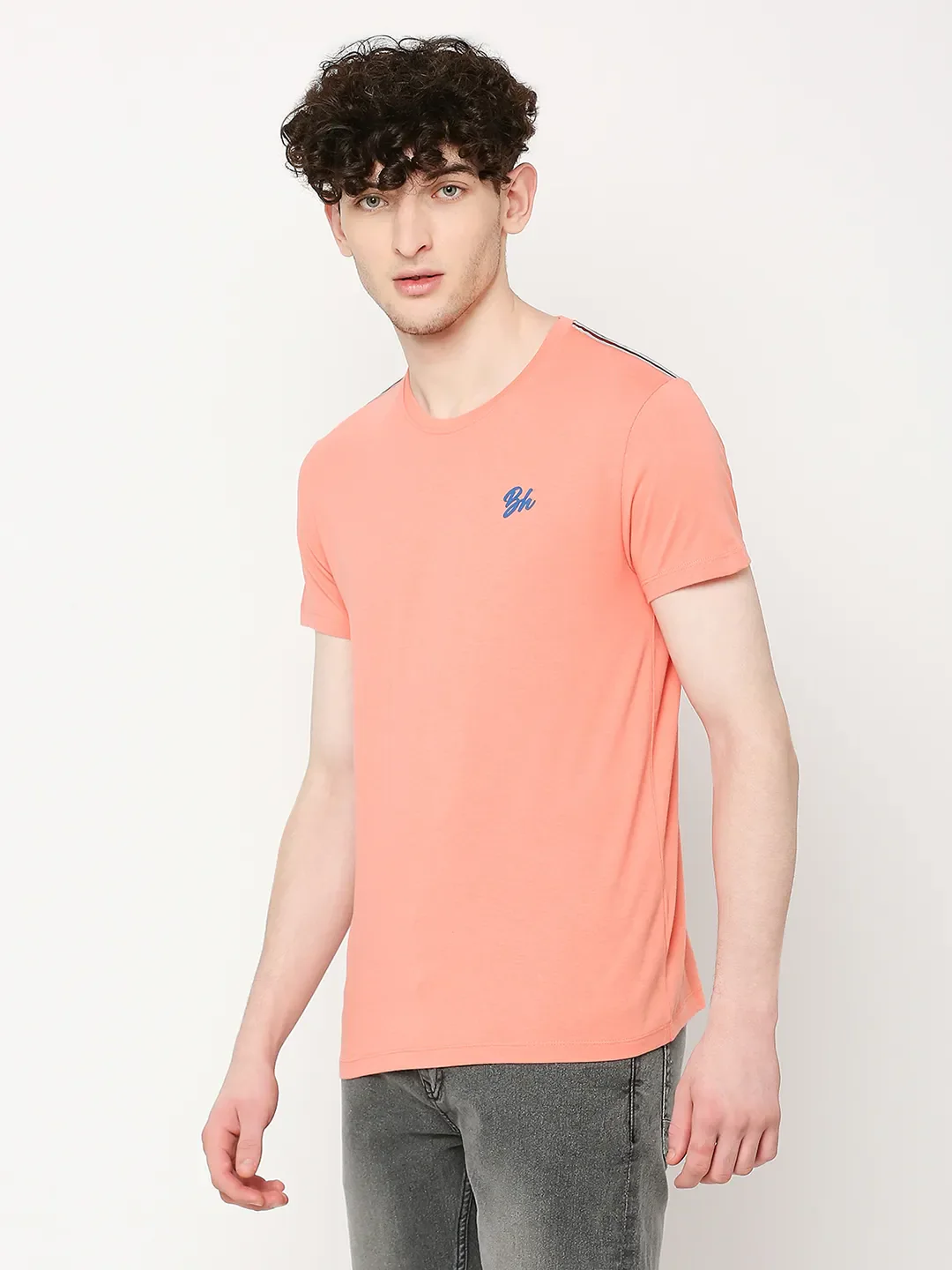 Coral Regular Fit Round Neck Men's T-Shirt by Being Human Clothing - Image 2