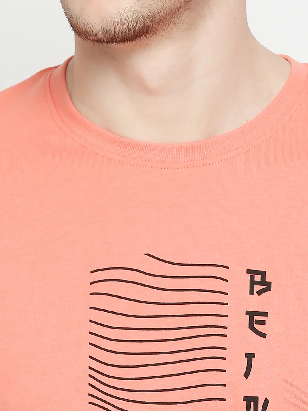 Coral Regular Fit Round Neck Men's T-Shirt by Being Human Clothing - Image 5