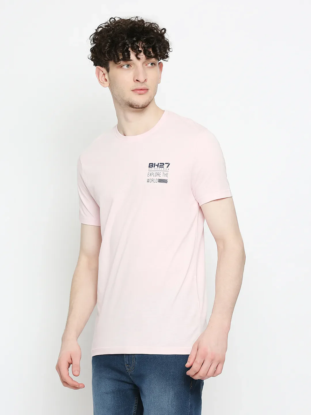 Purple Regular Fit Men's Short Sleeves T-Shirt by Being Human Clothing - Image 2