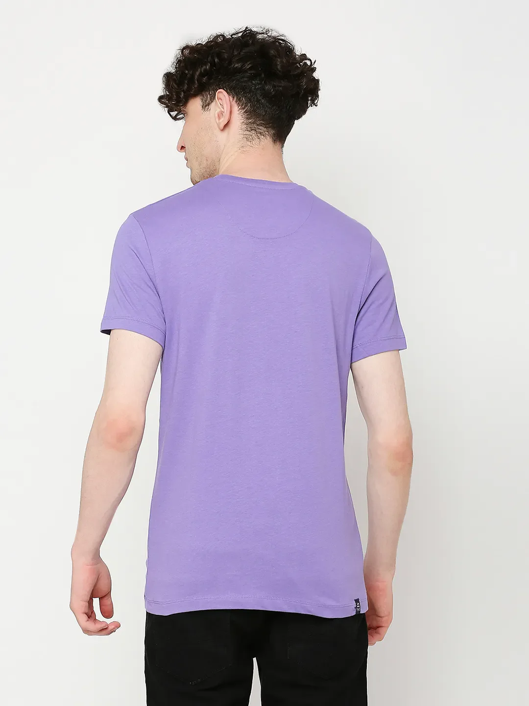 Purple Regular Fit Men's Short Sleeves T-Shirt by Being Human Clothing - Image 4