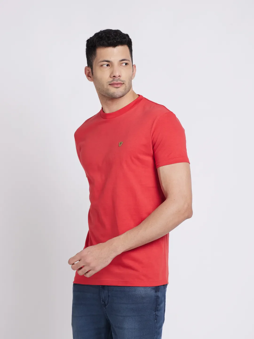 Red Regular Fit Round Neck Men's T-Shirt by Being Human Clothing - Image 2