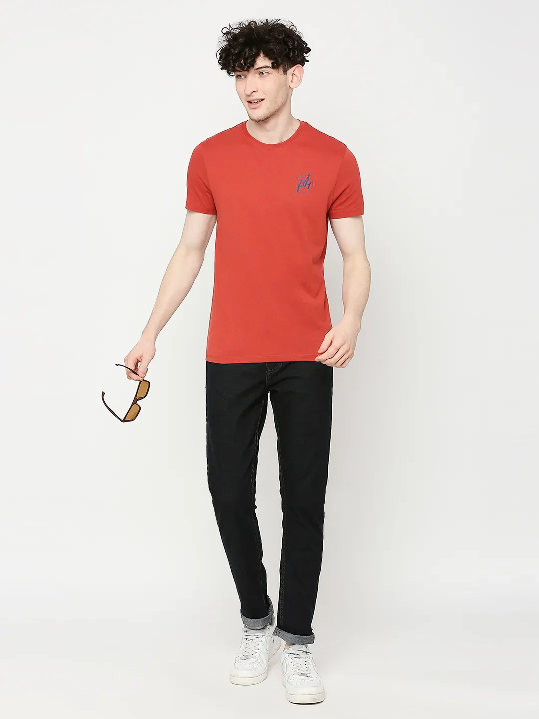 Rust Regular Fit Round Neck Men's T-Shirt by Being Human Clothing - Image 6