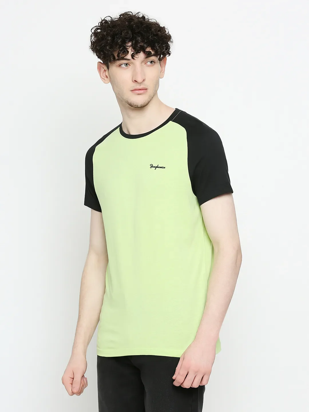 Green Regular Fit Men's Short Sleeves T-Shirt by Being Human Clothing - Image 2