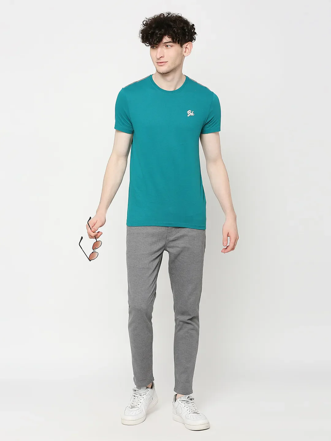 Blue Regular Fit Men's Short Sleeves T-Shirt by Being Human Clothing - Image 6