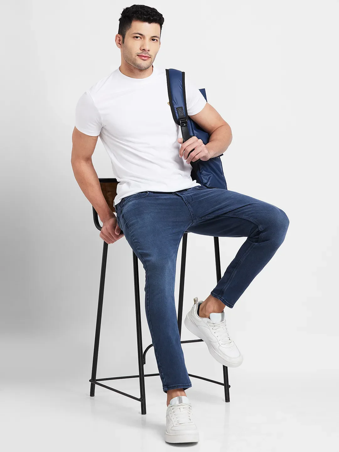 White Regular Fit Men's Short Sleeves T-Shirt by Being Human Clothing - Image 6