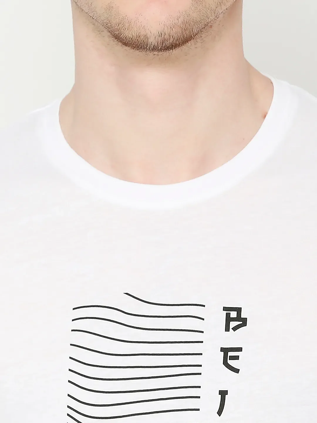 White Regular Fit Men's Short Sleeves T-Shirt by Being Human Clothing - Image 5