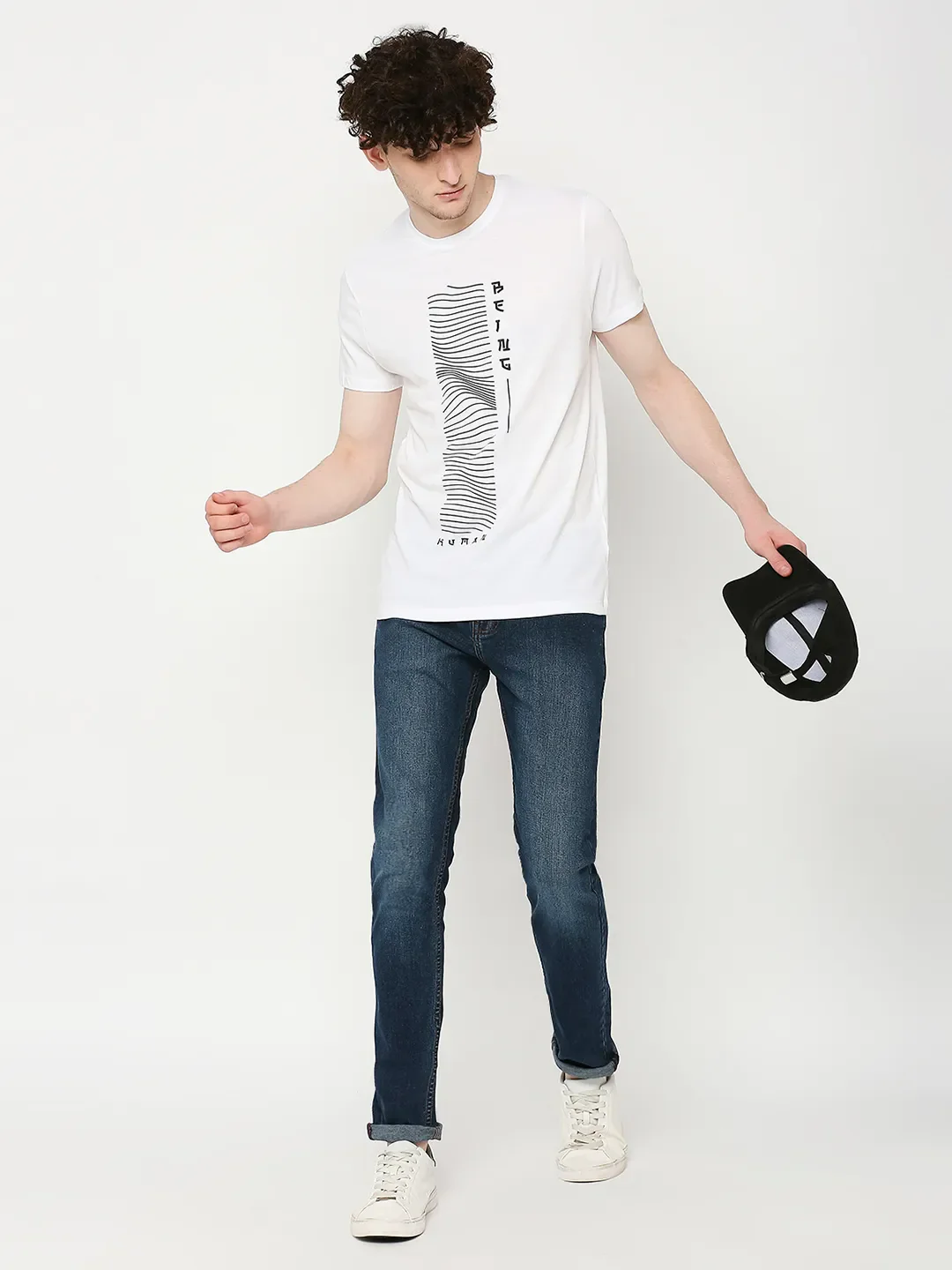 White Regular Fit Men's Short Sleeves T-Shirt by Being Human Clothing - Image 6