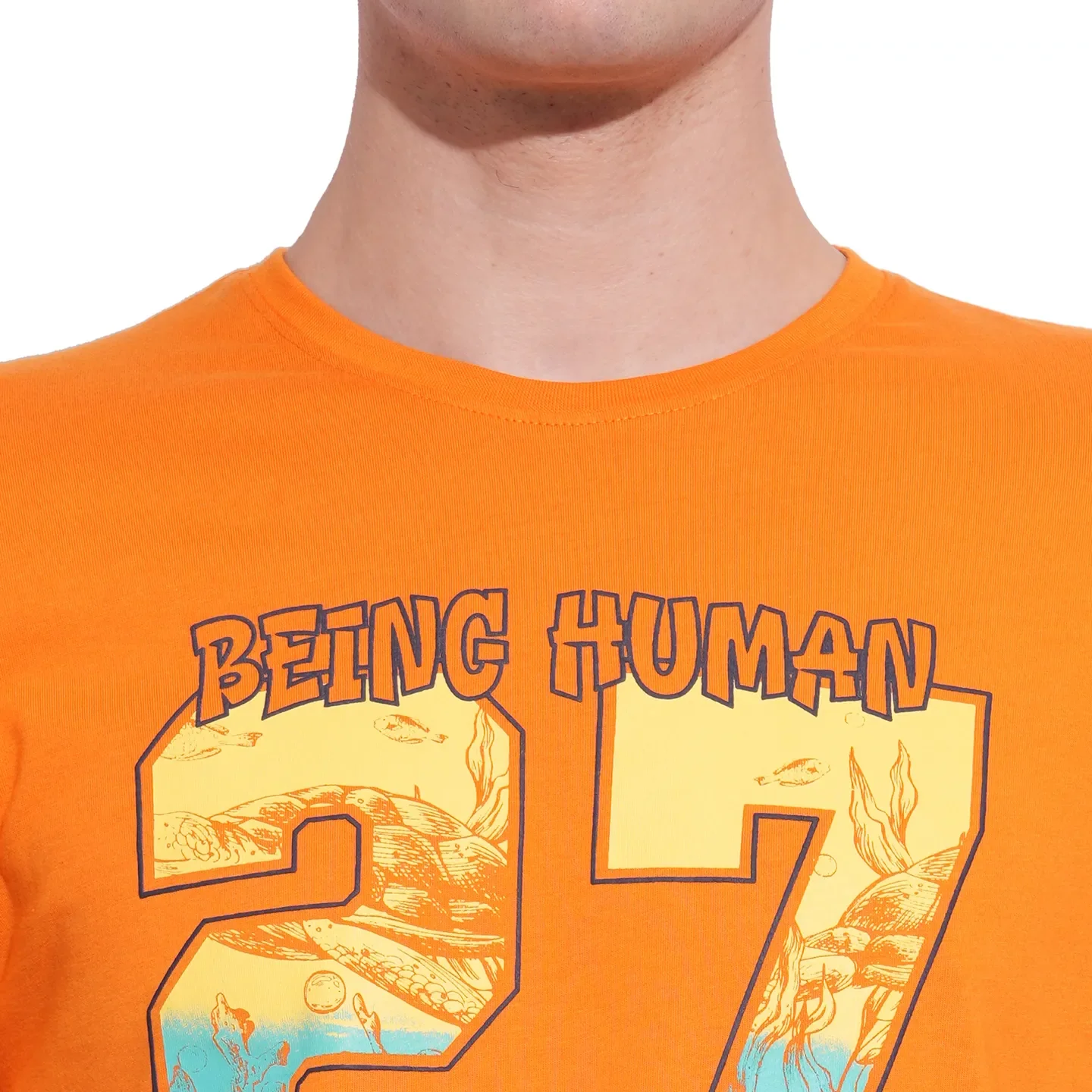 Amber Slim Fit Round Neck Men's T-Shirt by Being Human Clothing - Image 5