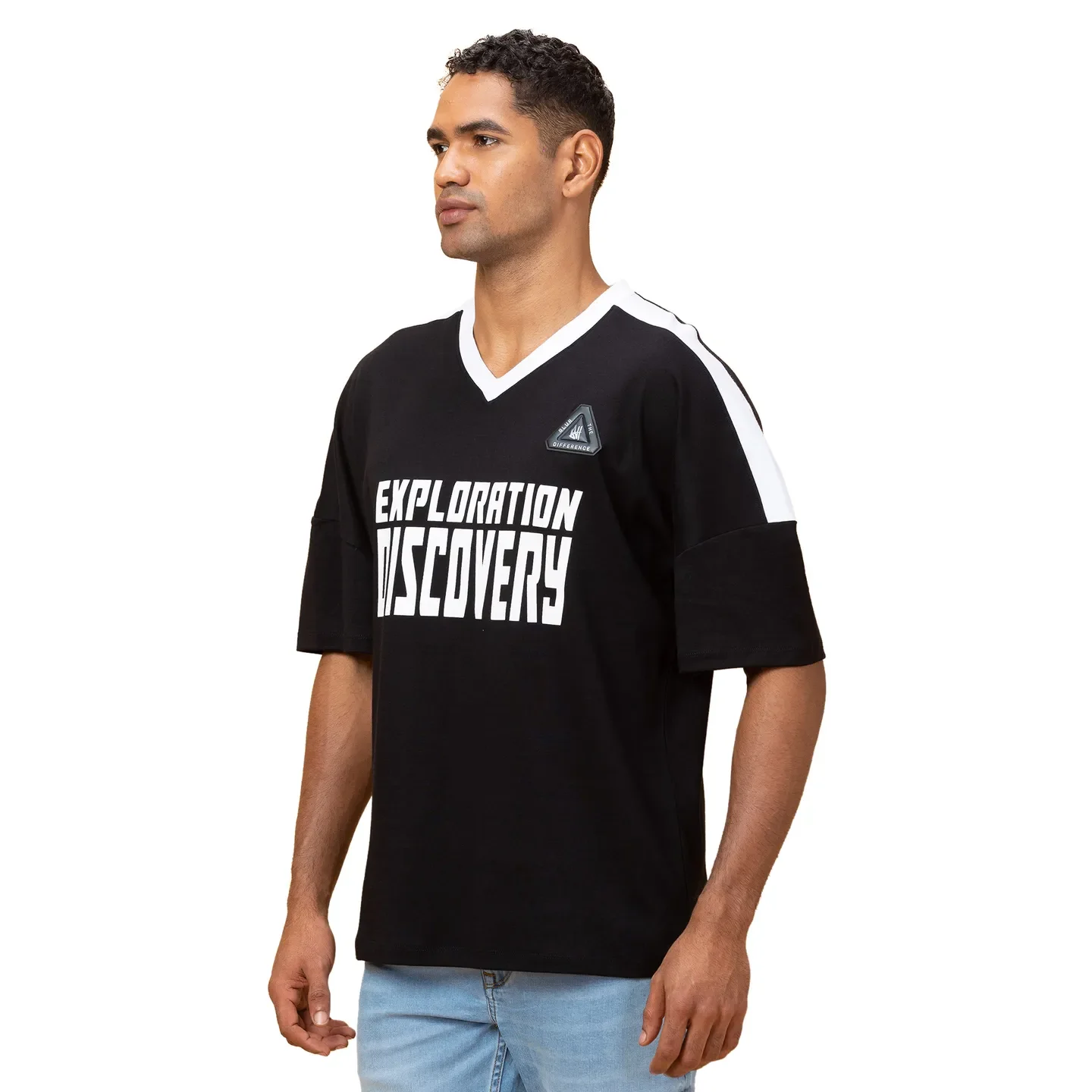 Black Regular Fit Round Neck Men's T-Shirt by Being Human Clothing - Image 4