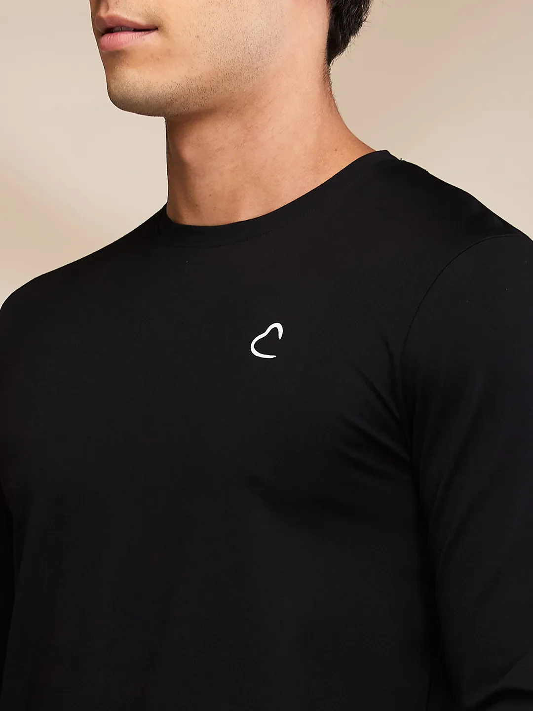 Black Slim Fit Round Neck Men's T-Shirt by Being Human Clothing - Image 5