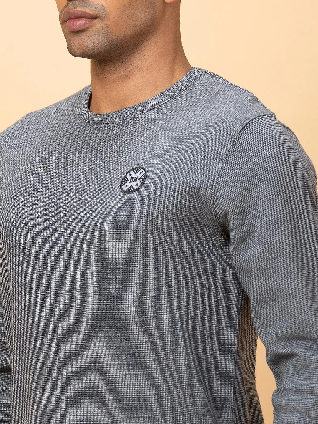 Black Regular Fit Round Neck Men's T-Shirt by Being Human Clothing - Image 5