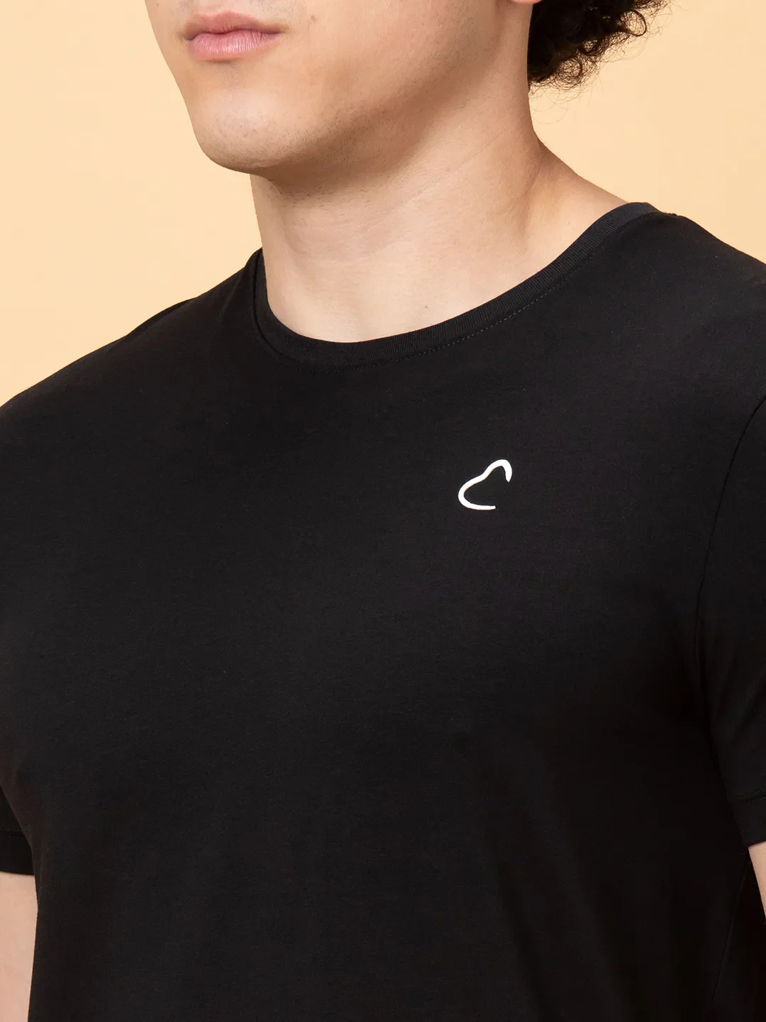 Black Regular Fit Round Neck Men's T-Shirt by Being Human Clothing - Image 5