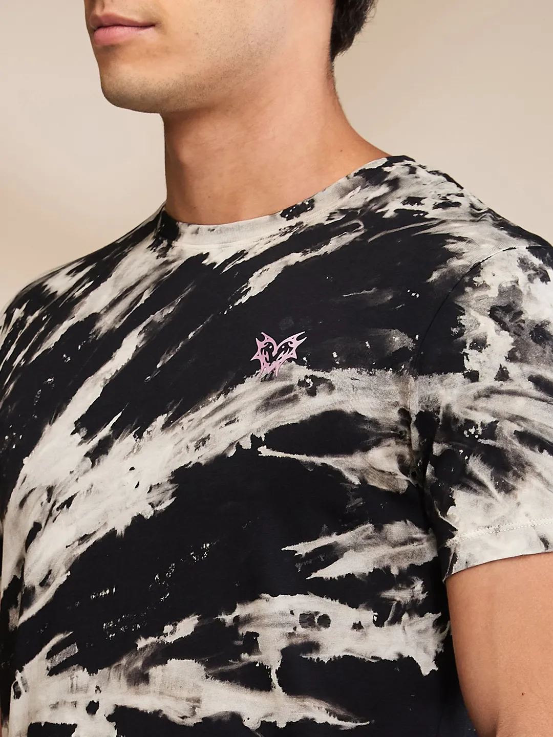 Black Regular Fit Round Neck Men's T-Shirt by Being Human Clothing - Image 5