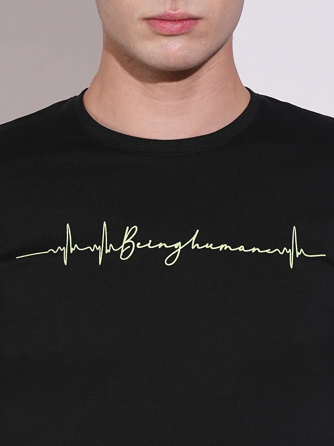 Black Regular Fit Men's Short Sleeves T-Shirt by Being Human Clothing - Image 5
