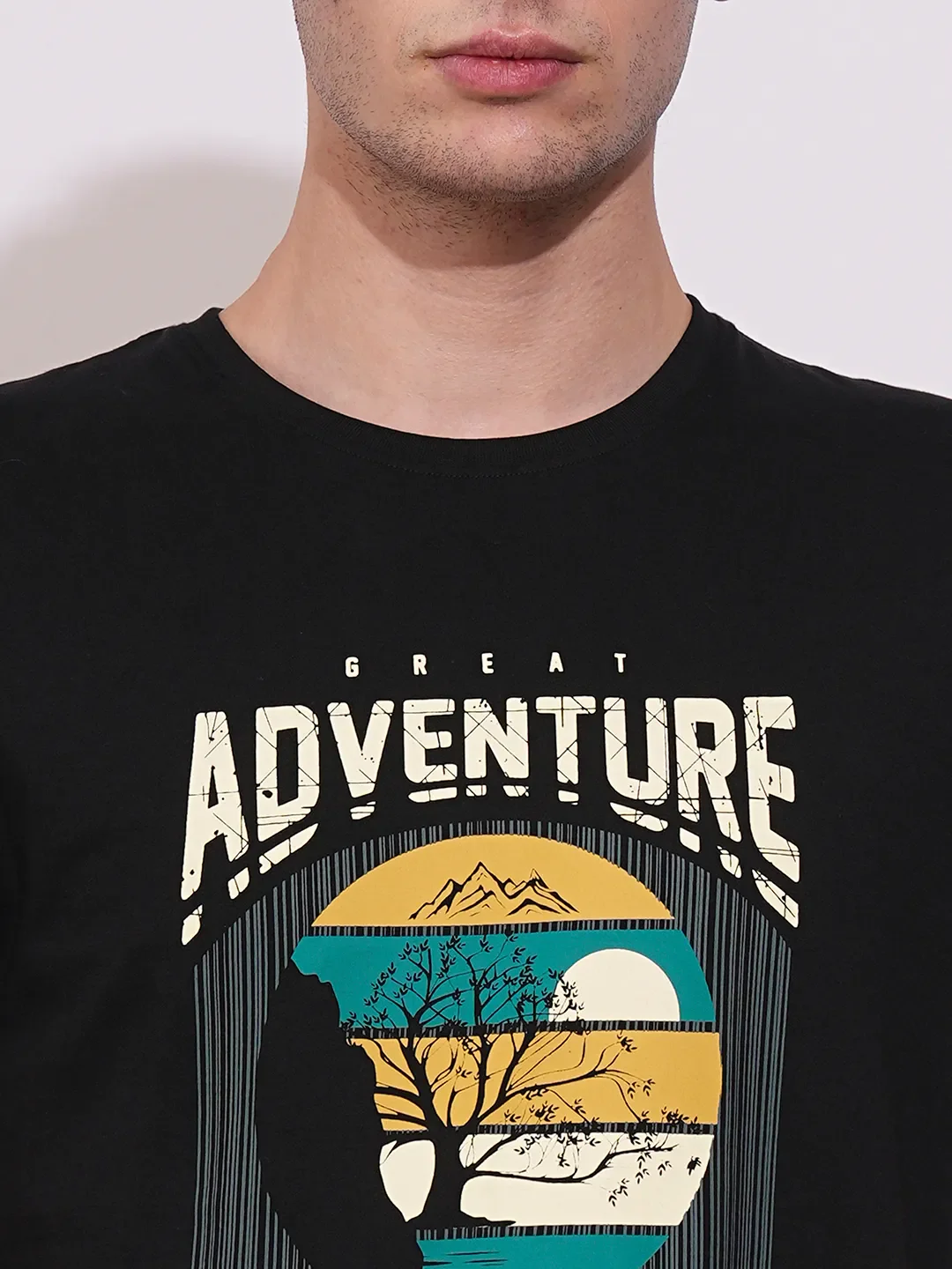 Black Regular Fit Men's Short Sleeves T-Shirt by Being Human Clothing - Image 5