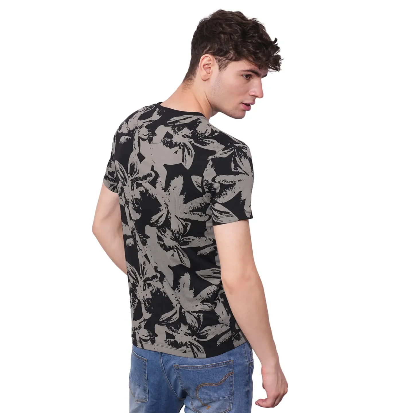 Black Regular Fit Men's Short Sleeves T-Shirt by Being Human Clothing - Image 3