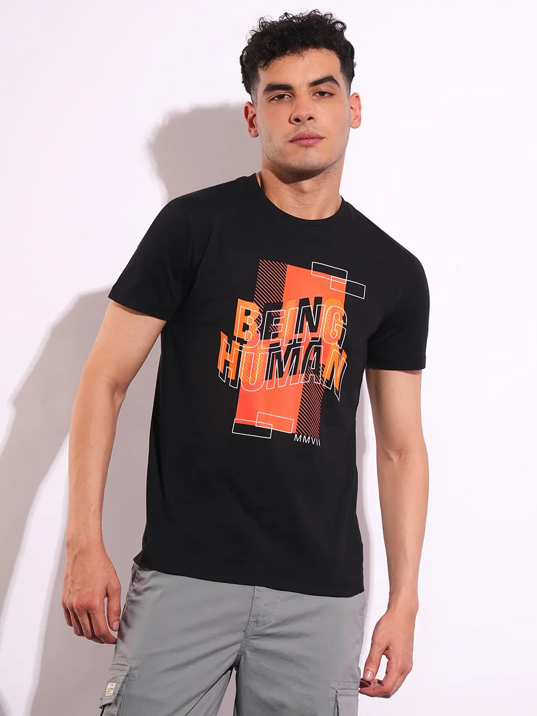 Slim Fit Men's Short Sleeves T-Shirt by Being Human Clothing