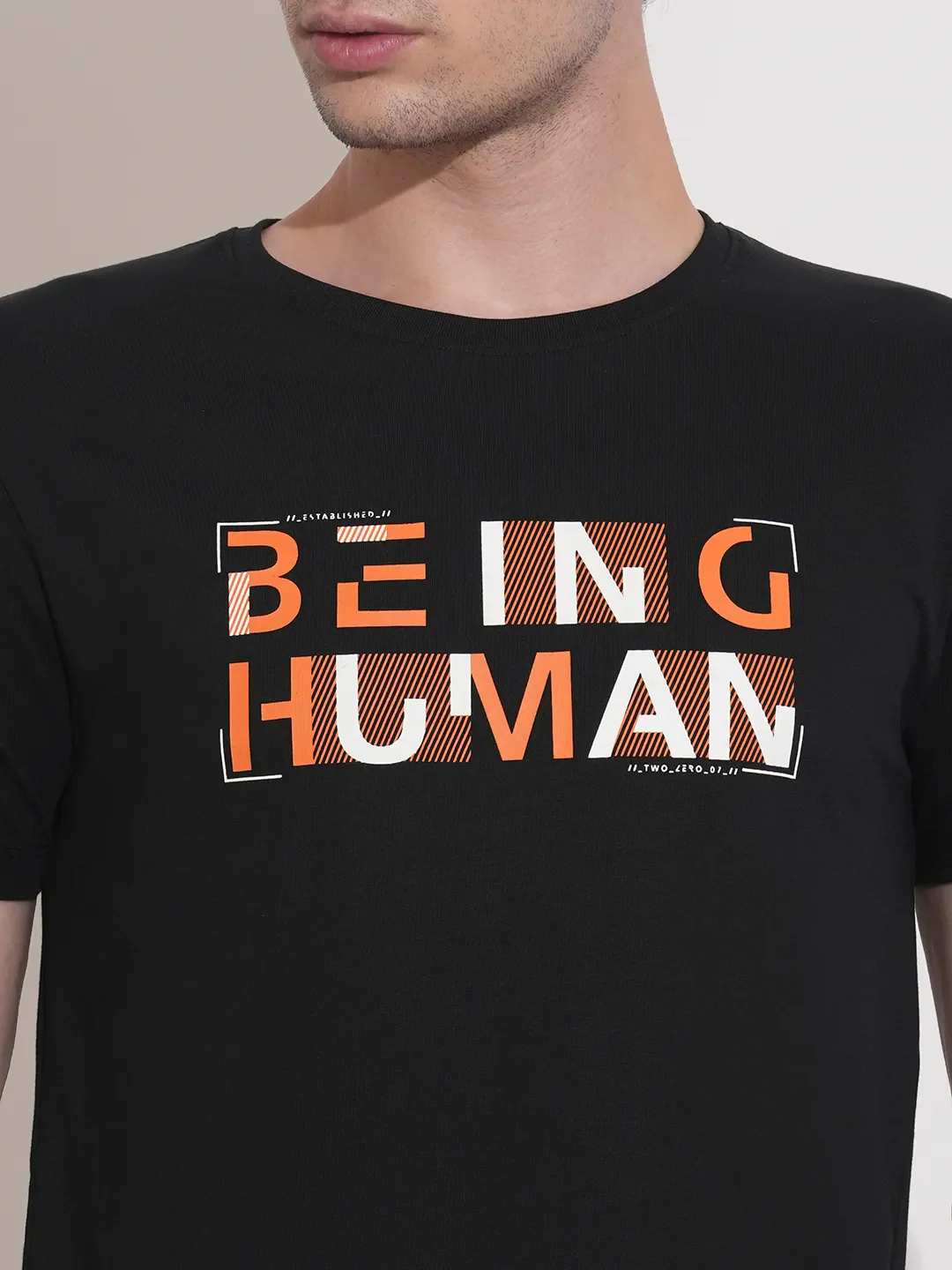 Slim Fit Men's Short Sleeves T-Shirt by Being Human Clothing - Image 5