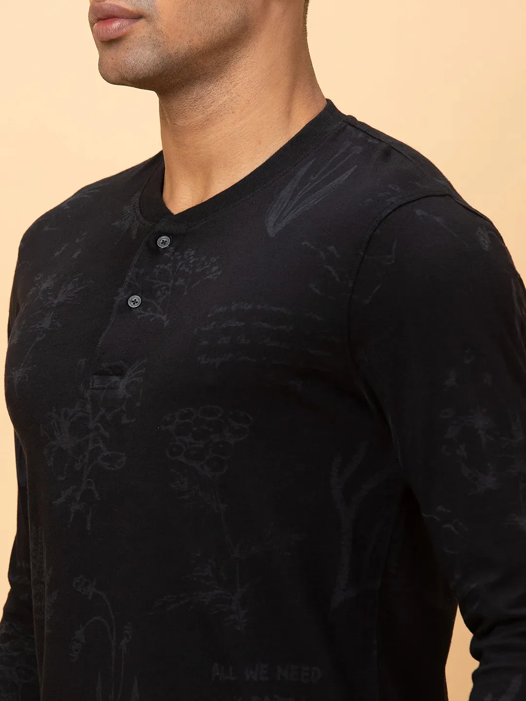Black Sulpher Regular Fit Round Neck Men's T-Shirt by Being Human Clothing - Image 5