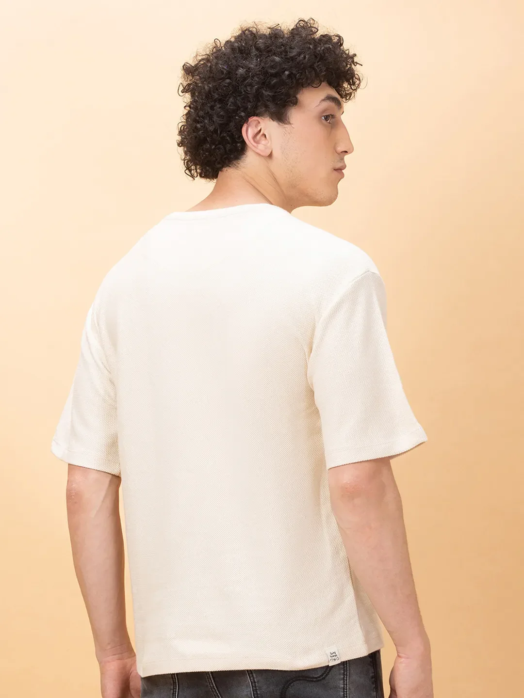 Chalk Easy Fit Round Neck Men's T-Shirt by Being Human Clothing - Image 3