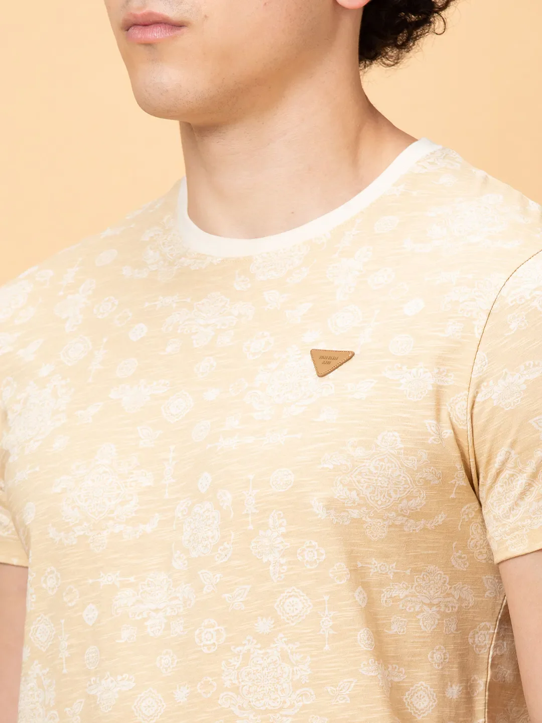 Chalk Regular Fit Round Neck Men's T-Shirt by Being Human Clothing - Image 5