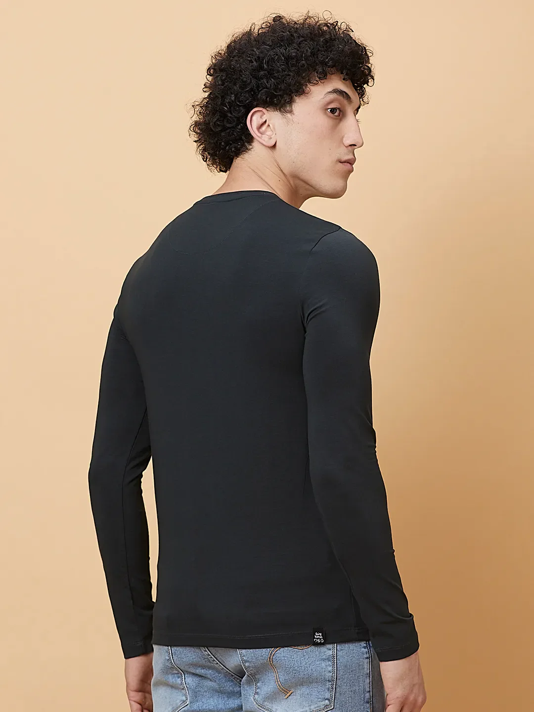 Charcoal Regular Fit Round Neck Men's T-Shirt by Being Human Clothing - Image 3