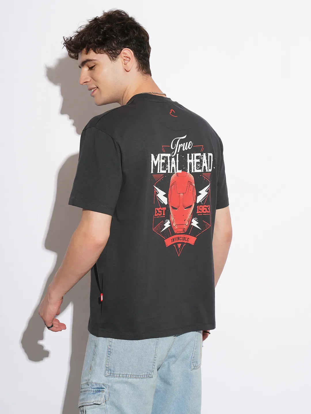Avengers Charcoal Easy Fit Round Neck Men's T-Shirt by Being Human Clothing - Image 3