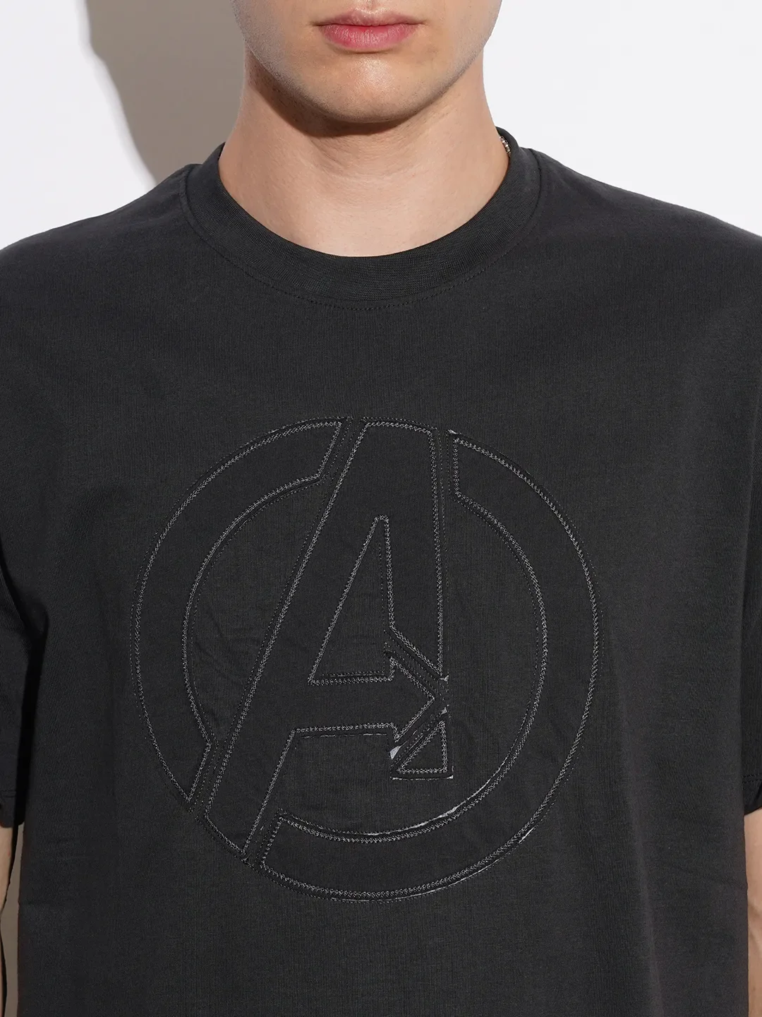 Avengers Charcoal Easy Fit Round Neck Men's T-Shirt by Being Human Clothing - Image 5