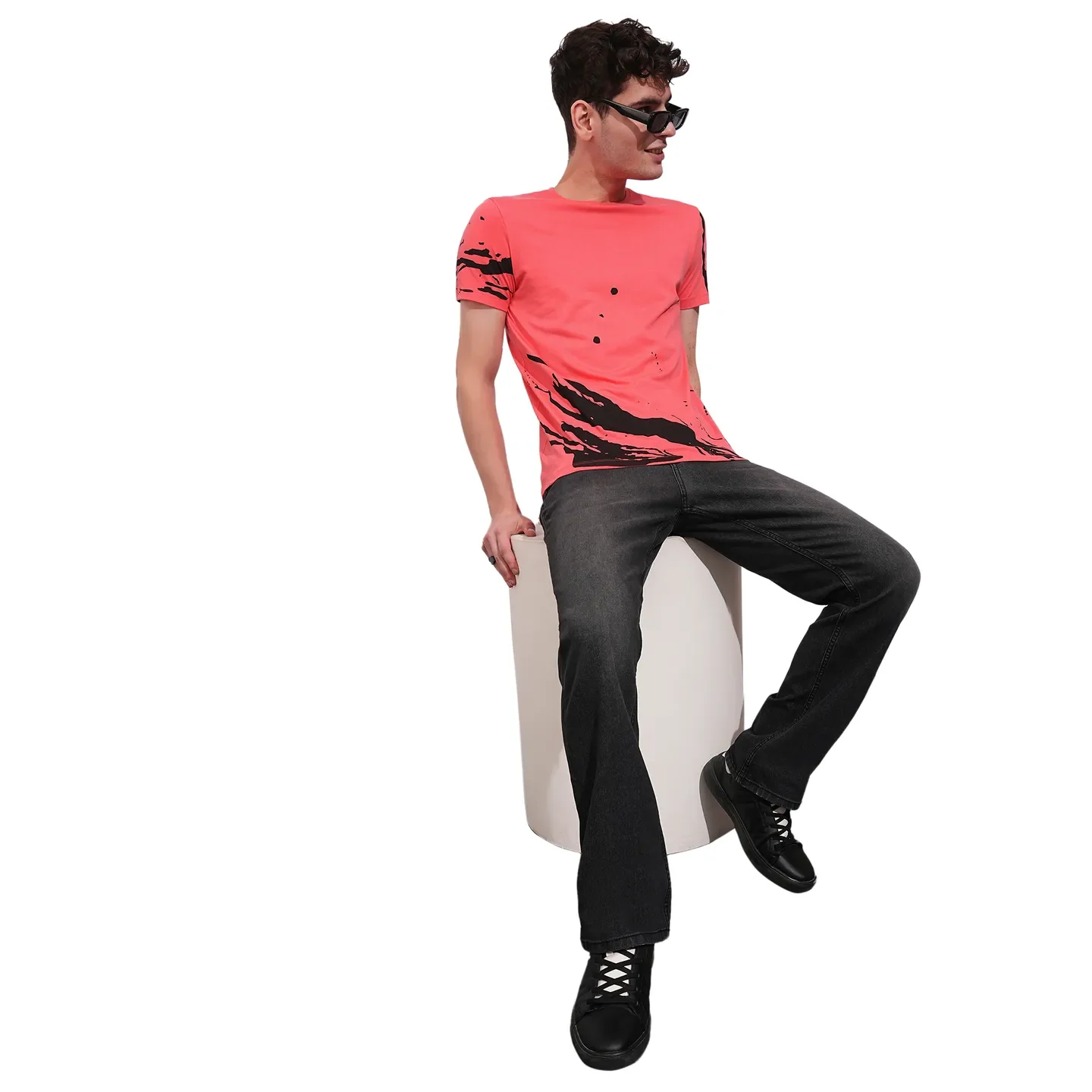 Coral Regular Fit Men's Short Sleeves T-Shirt by Being Human Clothing - Image 4