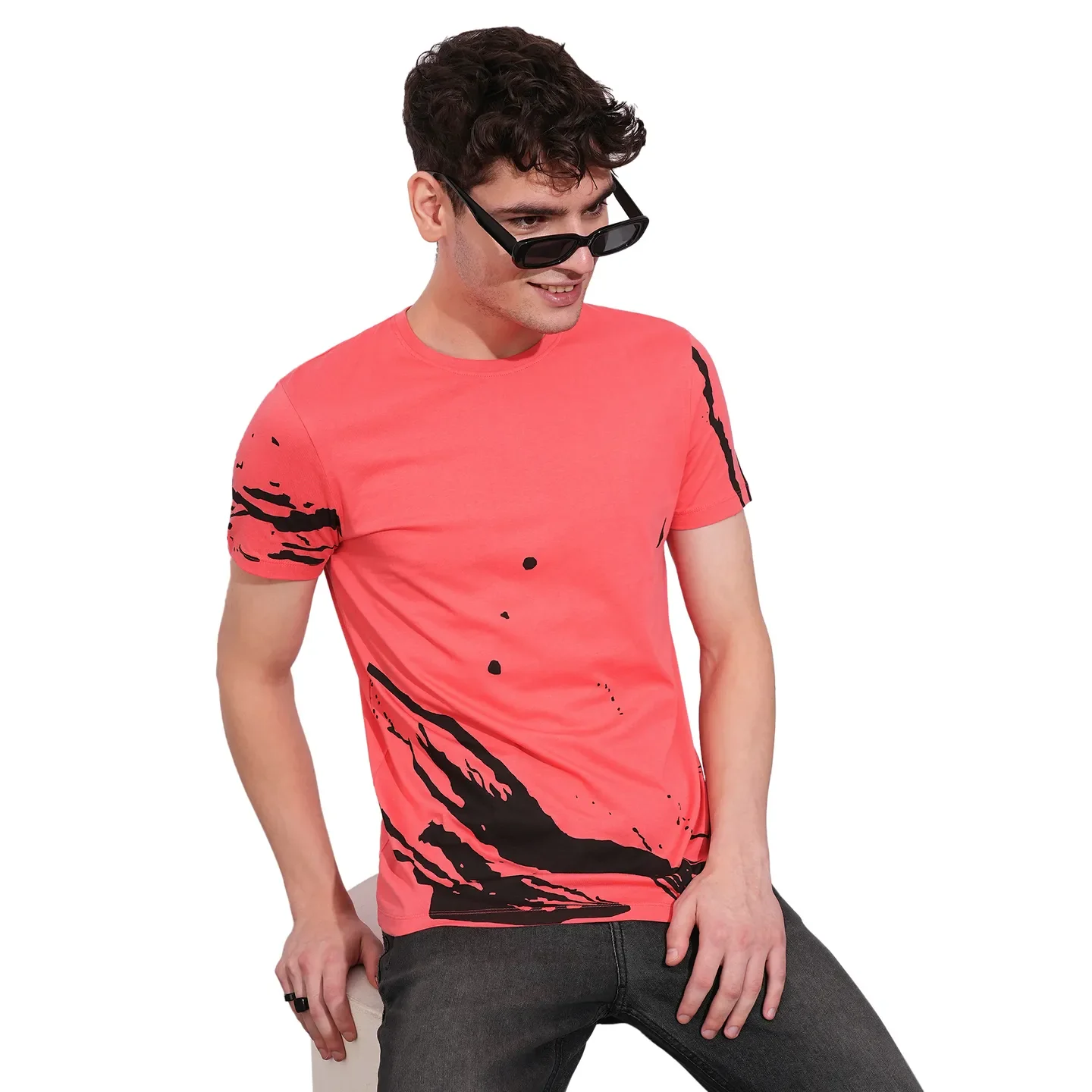 Coral Regular Fit Men's Short Sleeves T-Shirt by Being Human Clothing - Image 6