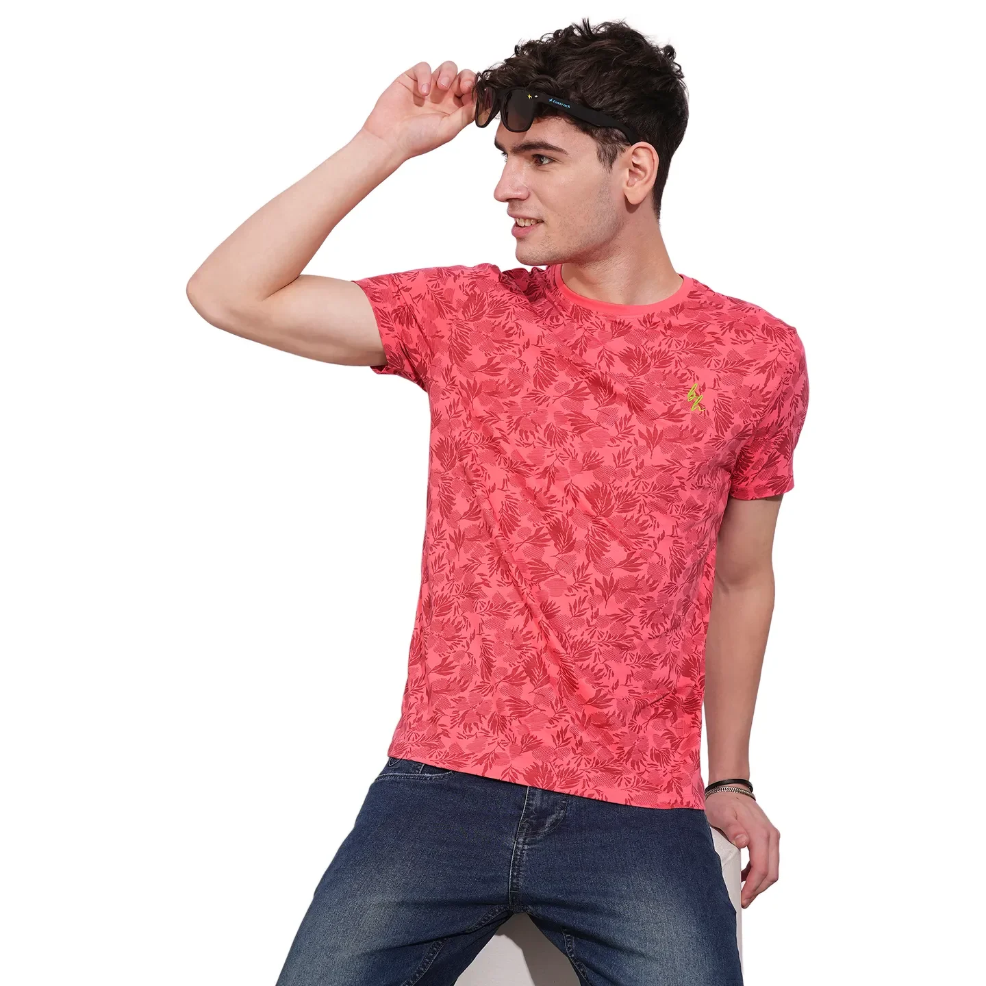 Coral Regular Fit Men's T-Shirt by Being Human Clothing - Image 6