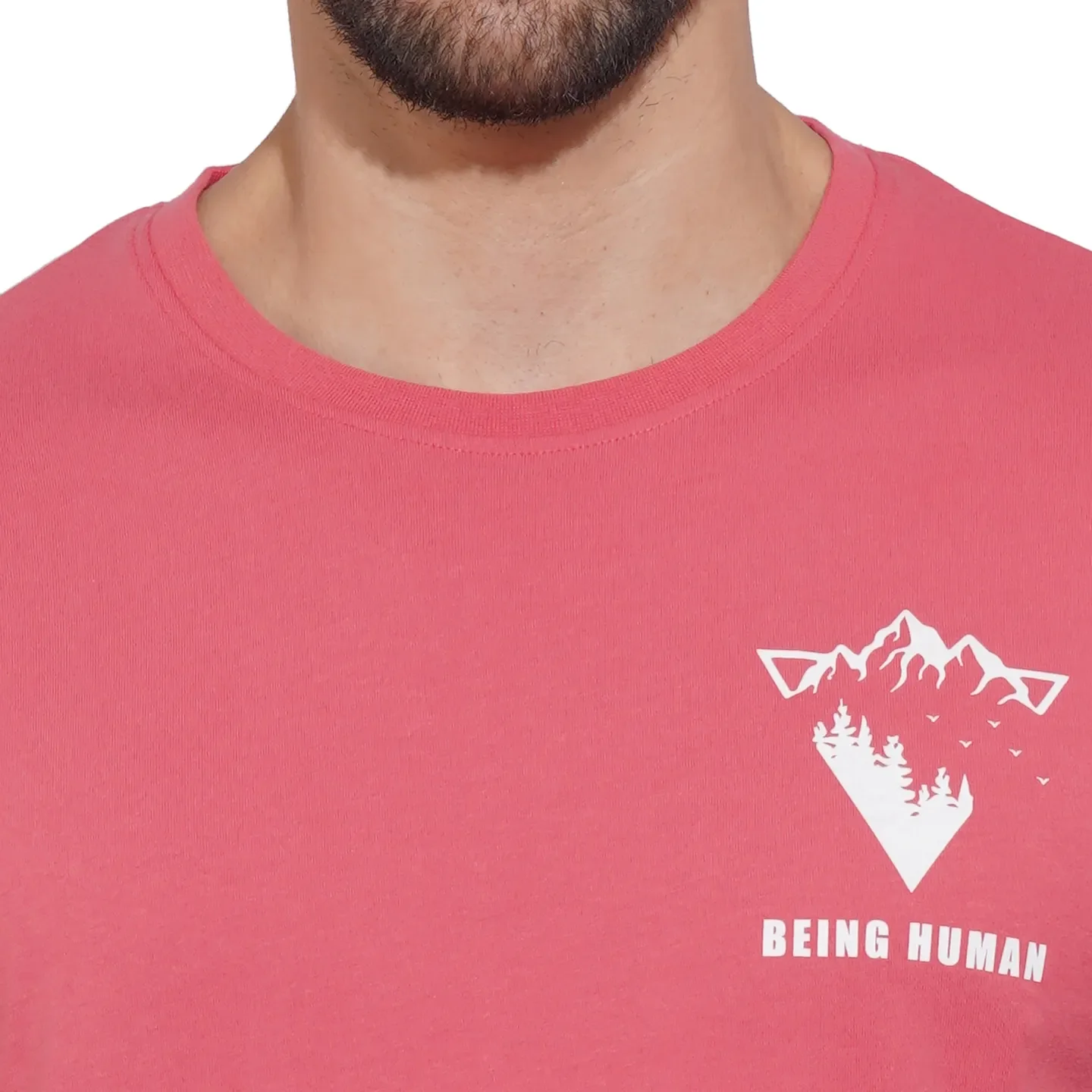 Coral Regular Fit Round Neck Men's T-Shirt by Being Human Clothing - Image 5