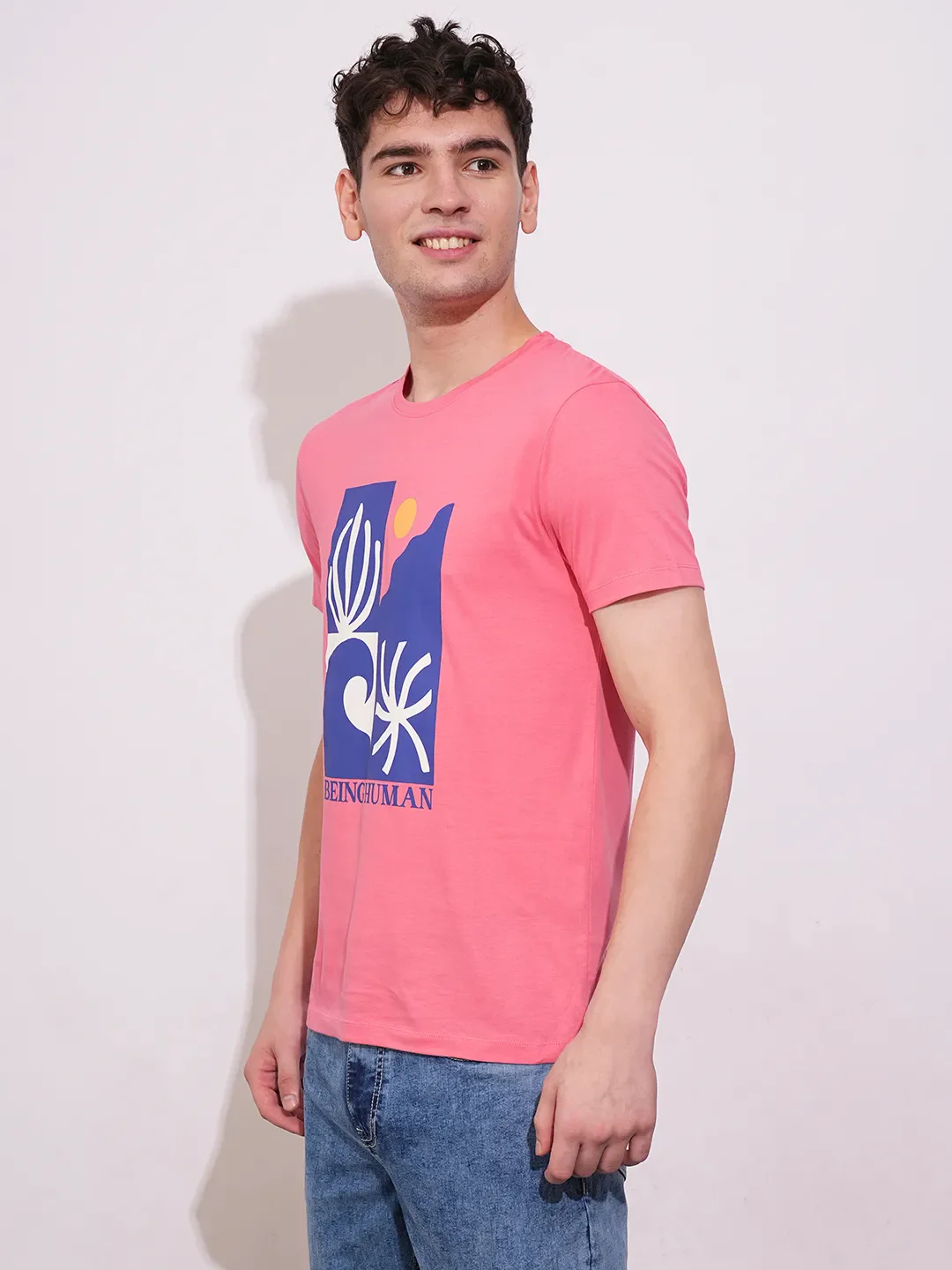 Coral Regular Fit Men's Short Sleeves T-Shirt by Being Human Clothing - Image 4