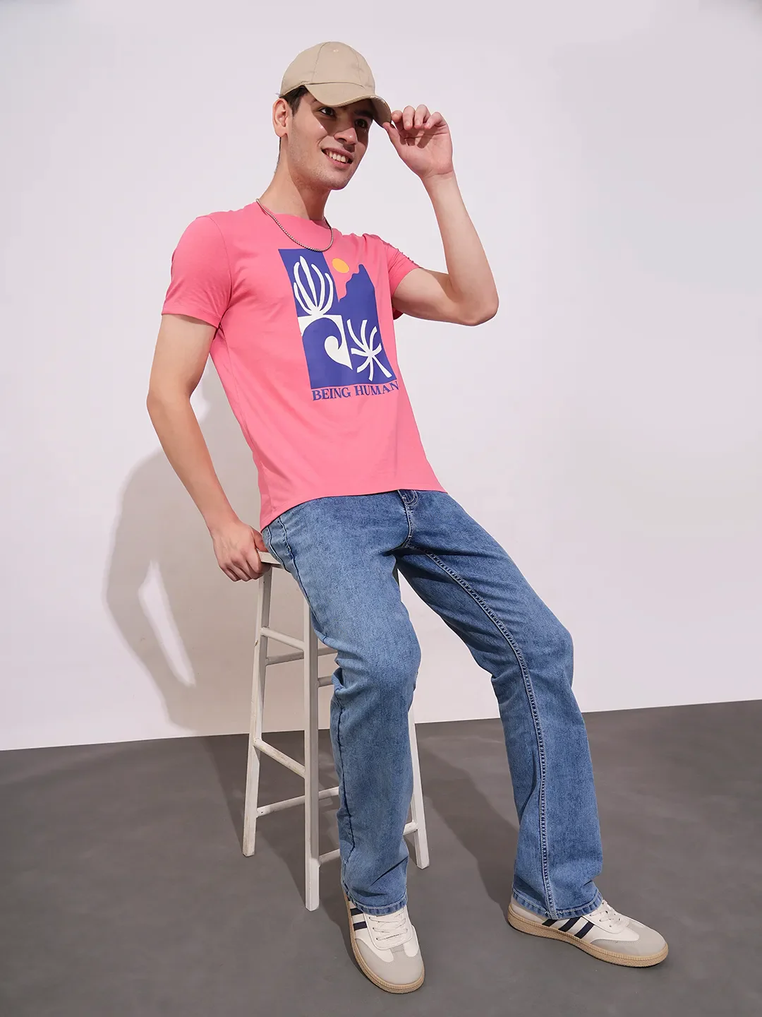 Coral Regular Fit Men's Short Sleeves T-Shirt by Being Human Clothing - Image 5
