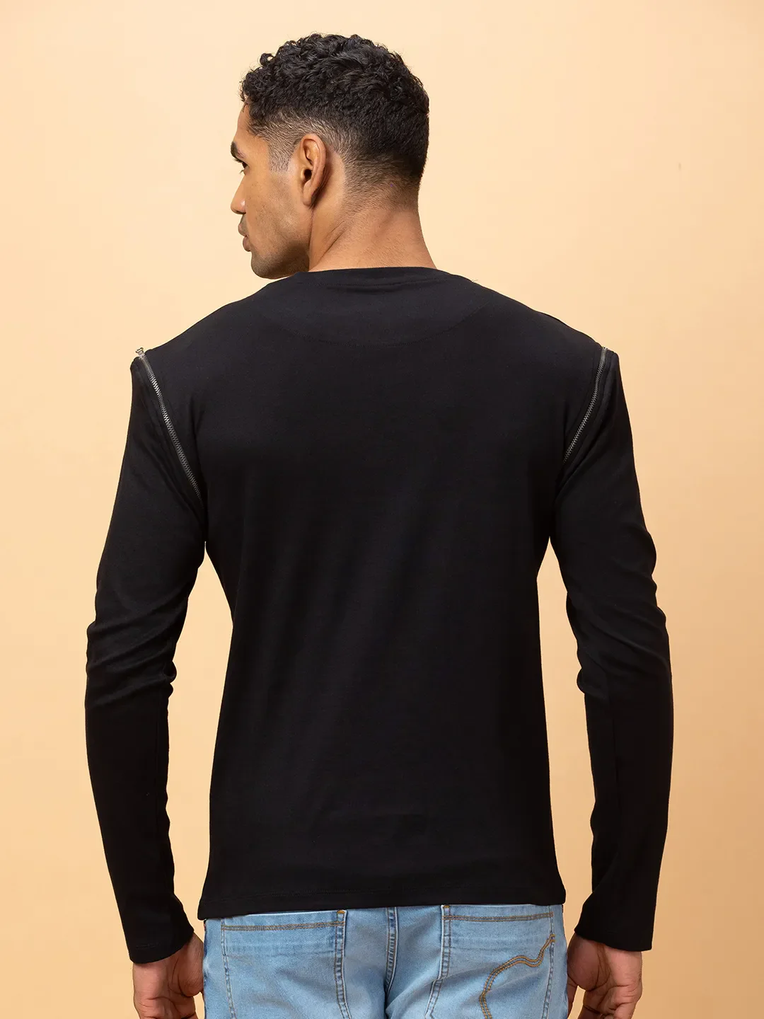 Deep Teal Regular Fit Round Neck Men's T-Shirt by Being Human Clothing - Image 3