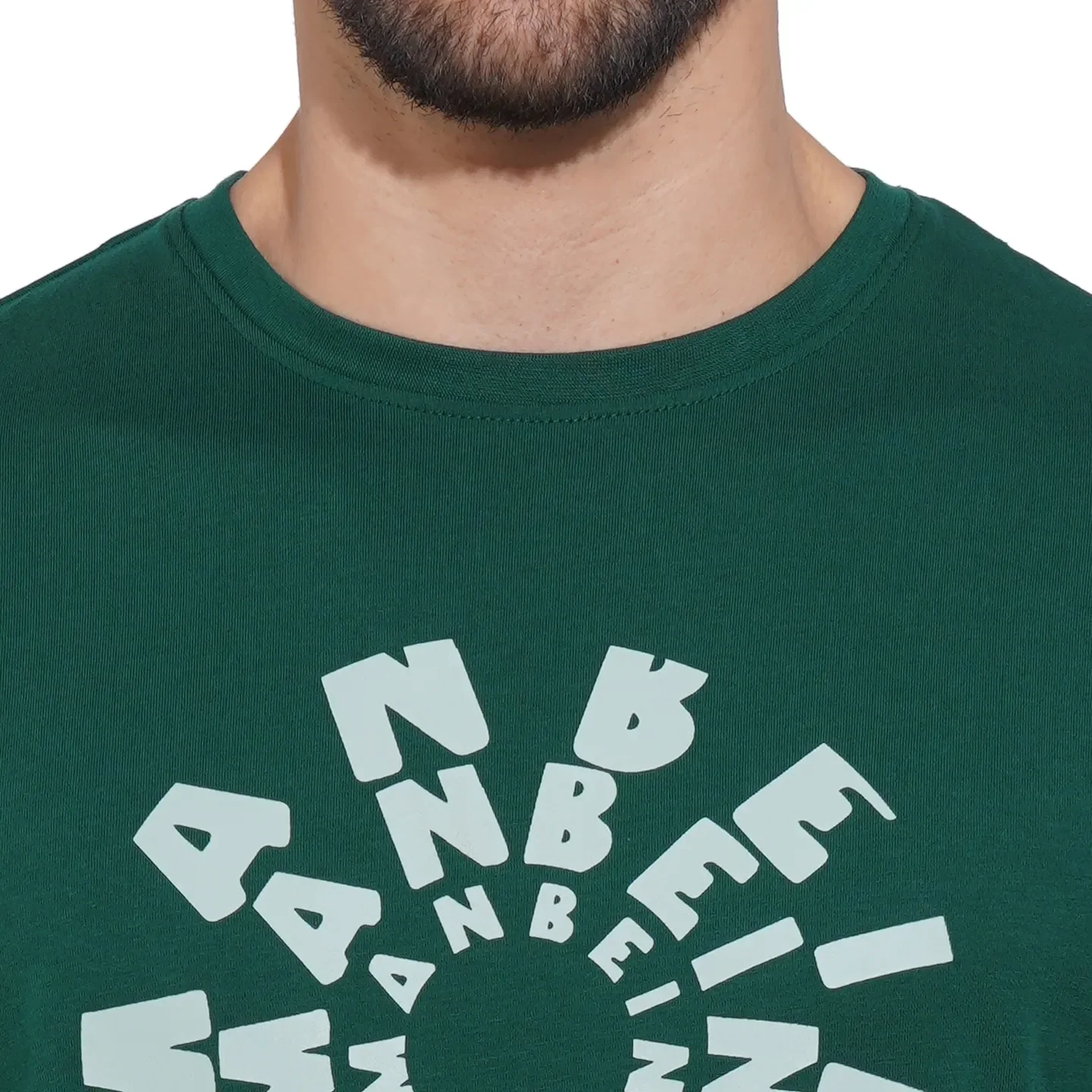 Dark Green Regular Fit Round Neck Men's T-Shirt by Being Human Clothing - Image 5