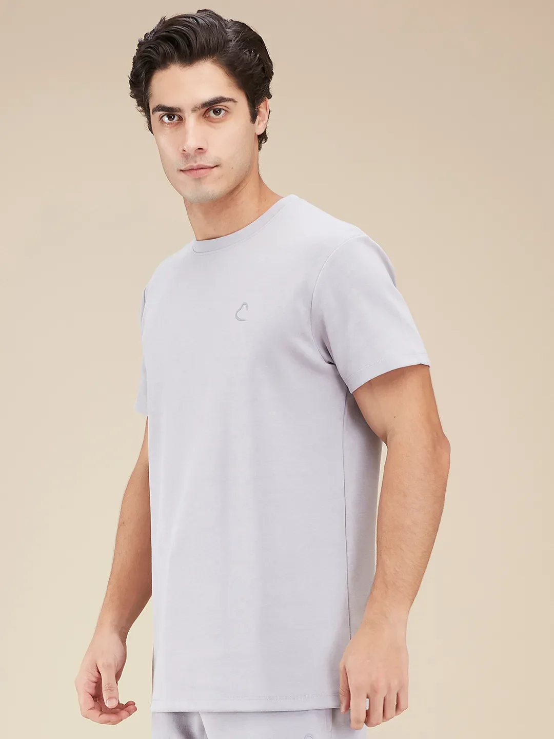 Dark Grey Slim Fit Round Neck Men's T-Shirt by Being Human Clothing - Image 4