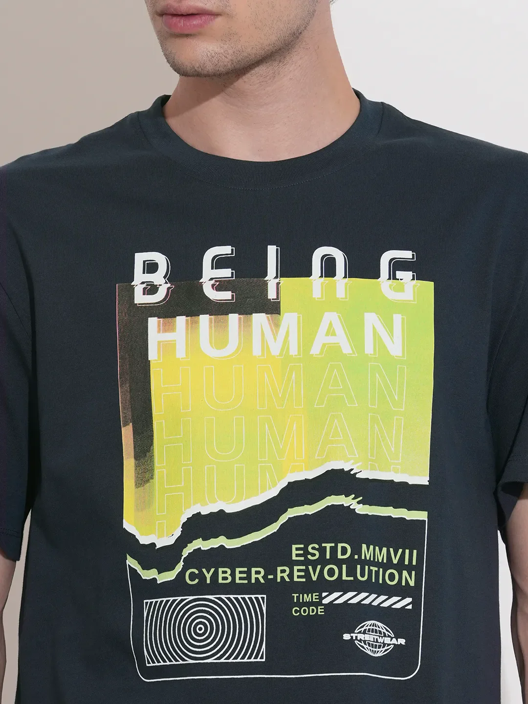 Easy Fit Men's Short Sleeves T-Shirt by Being Human Clothing - Image 5