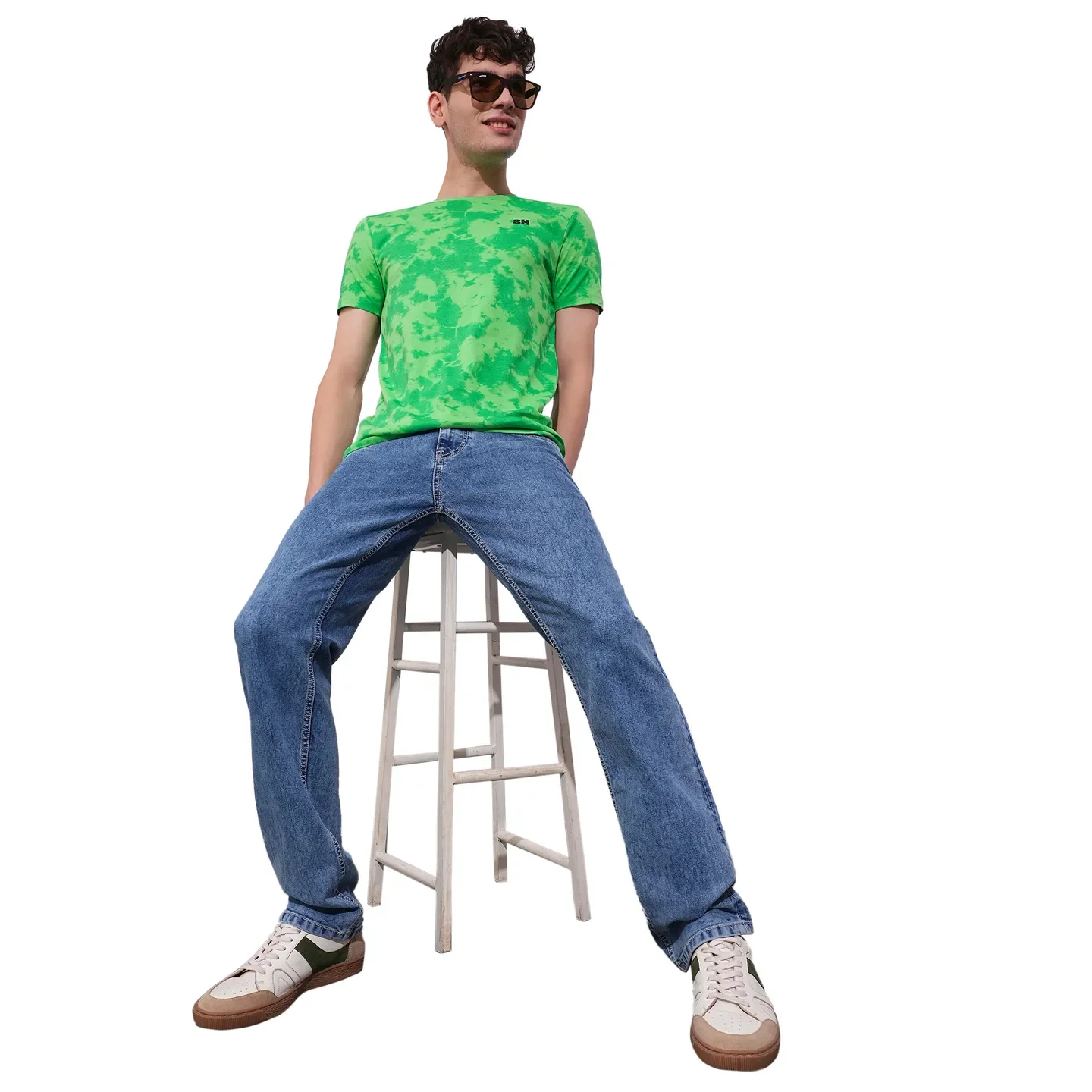 Green Regular Fit Men's T-Shirt by Being Human Clothing - Image 4