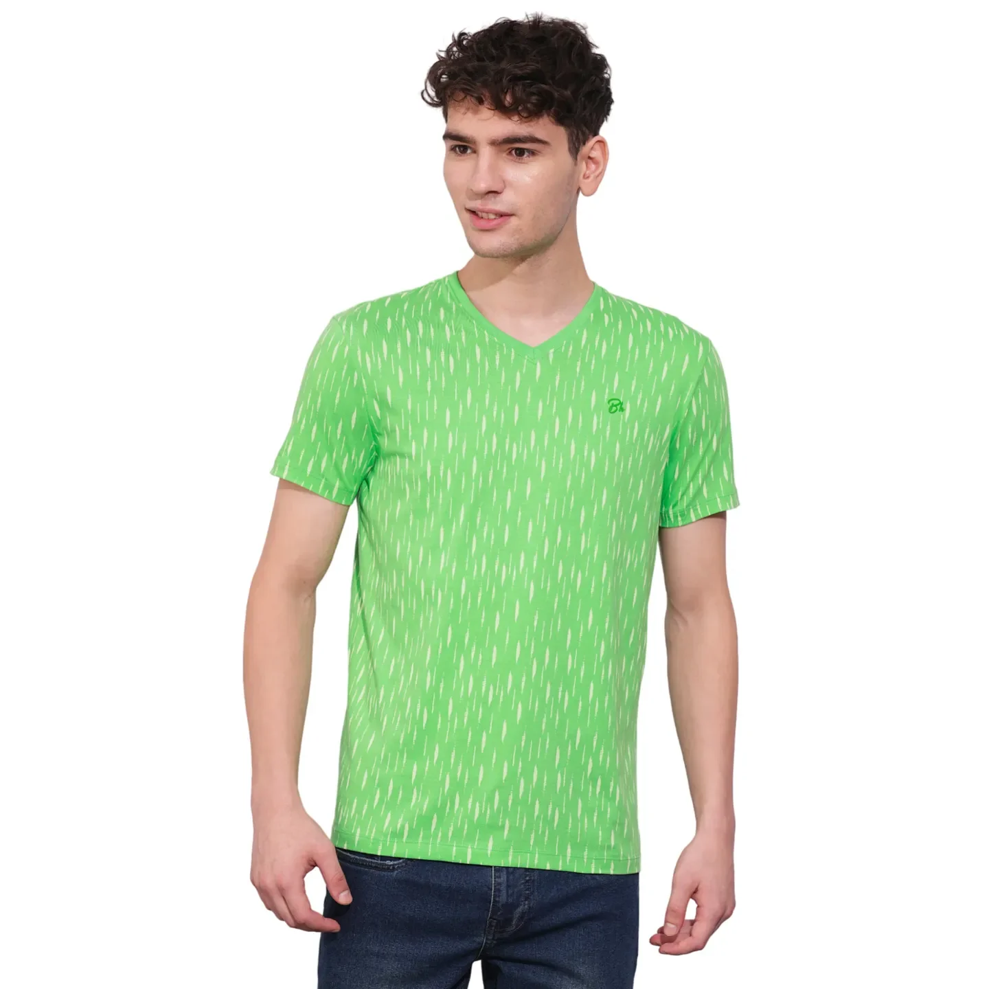 Green Regular Fit Men's T-Shirt by Being Human Clothing