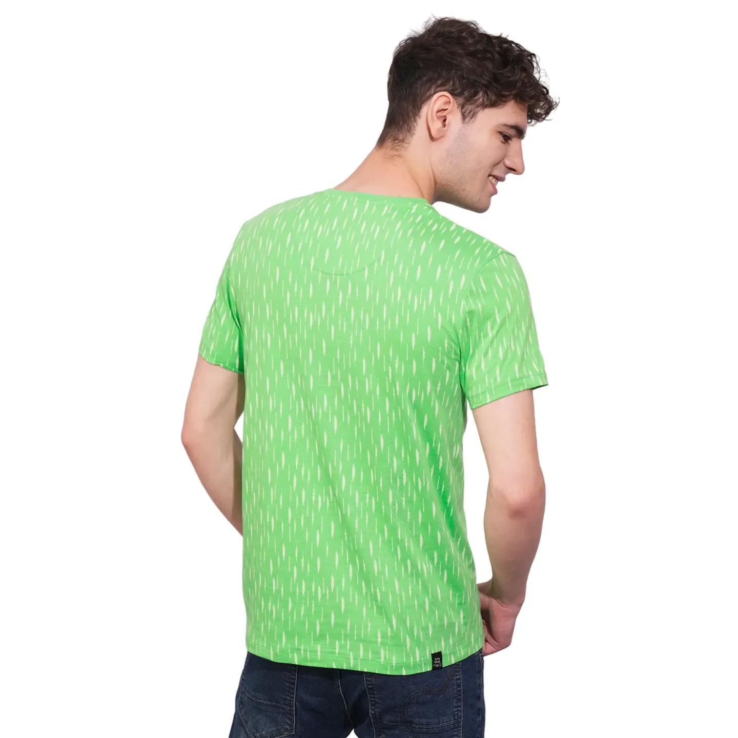 Green Regular Fit Men's T-Shirt by Being Human Clothing - Image 3