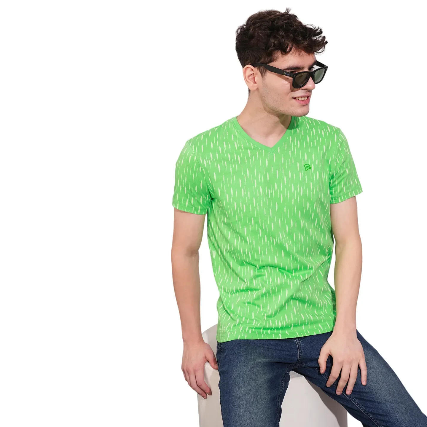 Green Regular Fit Men's T-Shirt by Being Human Clothing - Image 6