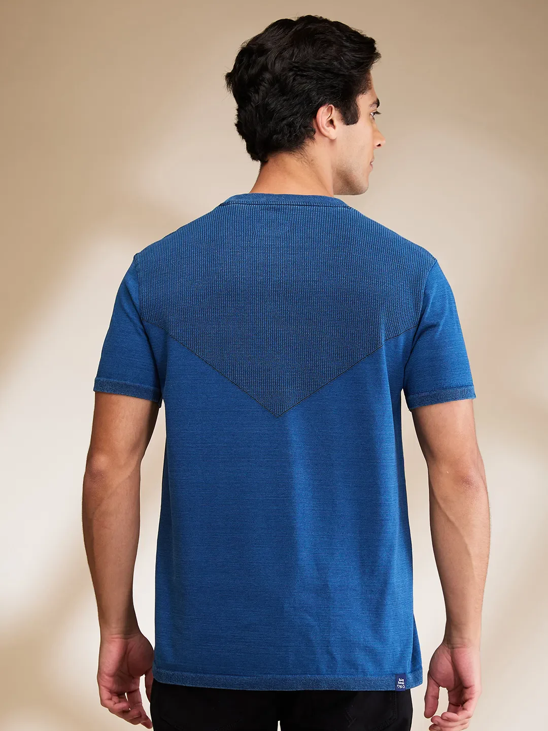 Indigo Regular Fit Round Neck Men's T-Shirt by Being Human Clothing - Image 3