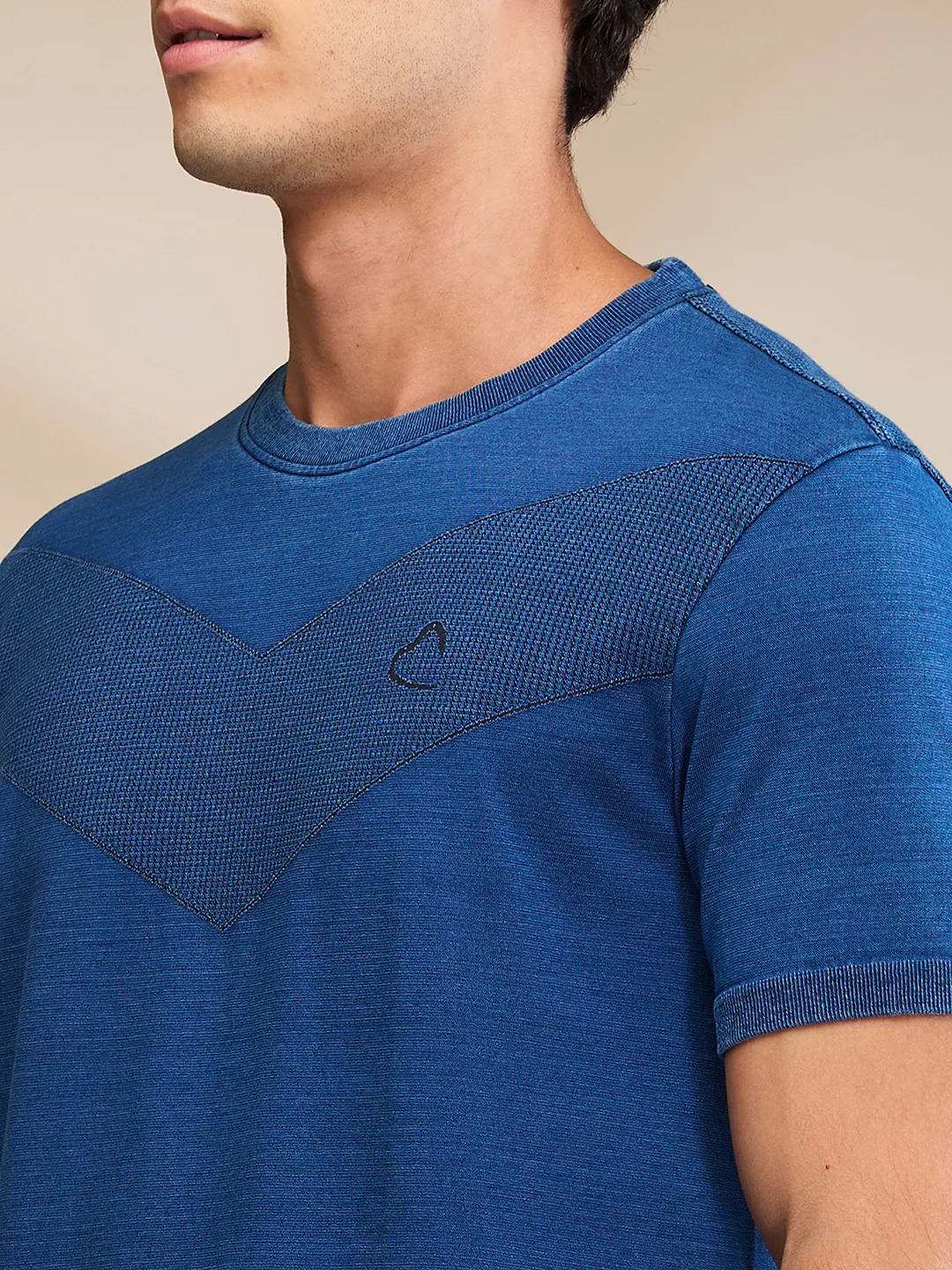 Indigo Regular Fit Round Neck Men's T-Shirt by Being Human Clothing - Image 5