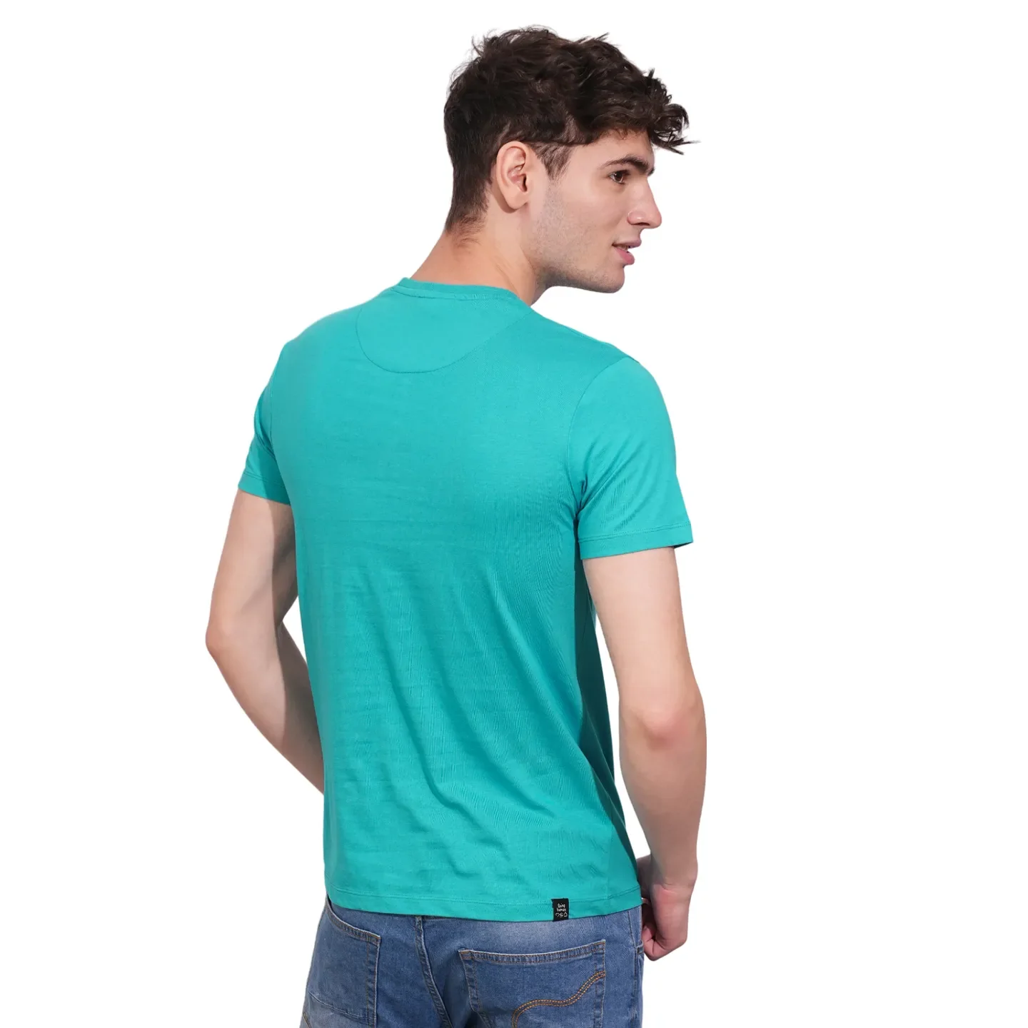 Blue Regular Fit Men's Short Sleeves T-Shirt by Being Human Clothing - Image 3