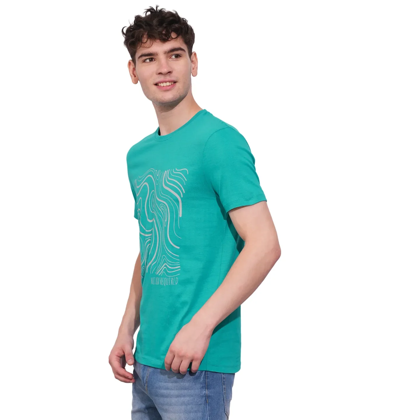 Blue Regular Fit Men's Short Sleeves T-Shirt by Being Human Clothing - Image 2