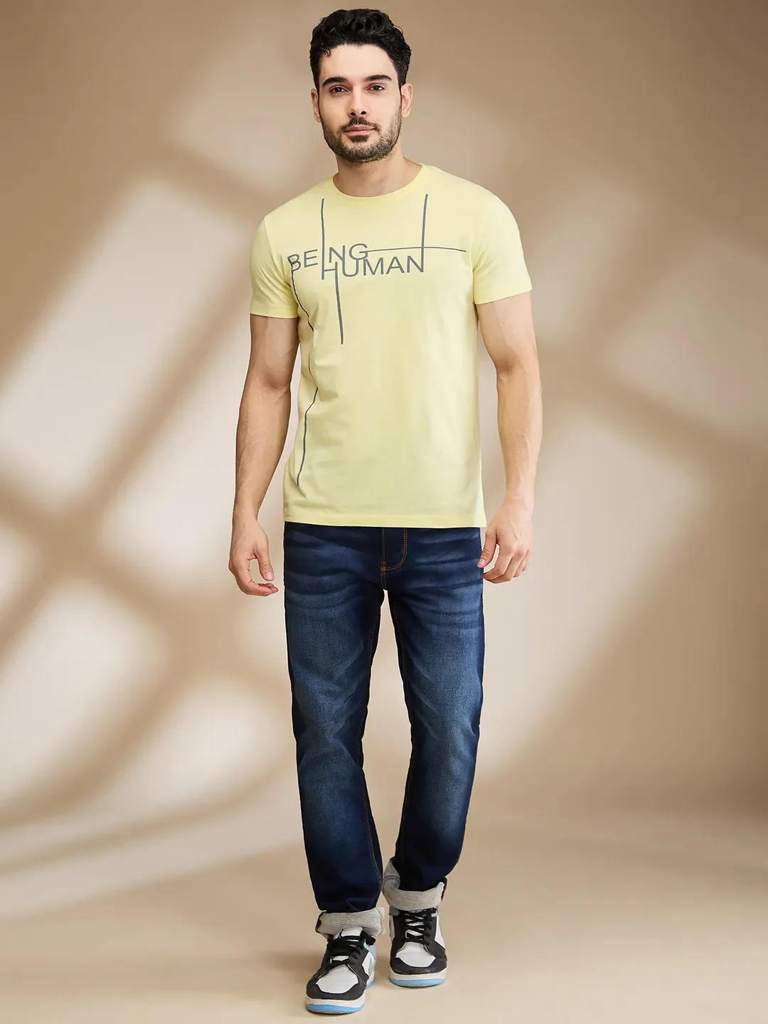 Purple Regular Fit Men's Short Sleeves T-Shirt by Being Human Clothing - Image 2