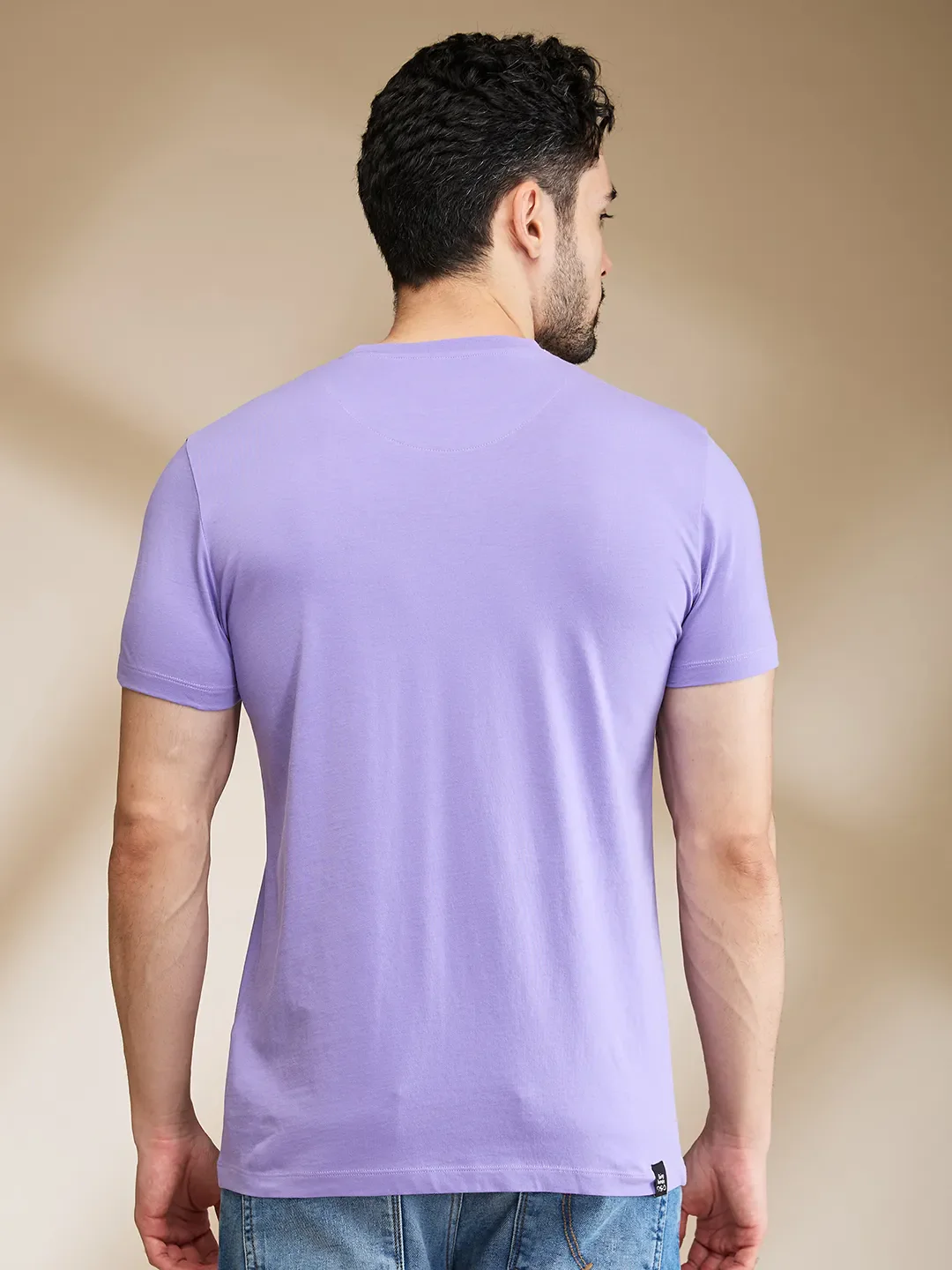 Purple Regular Fit Men's Short Sleeves T-Shirt by Being Human Clothing - Image 3
