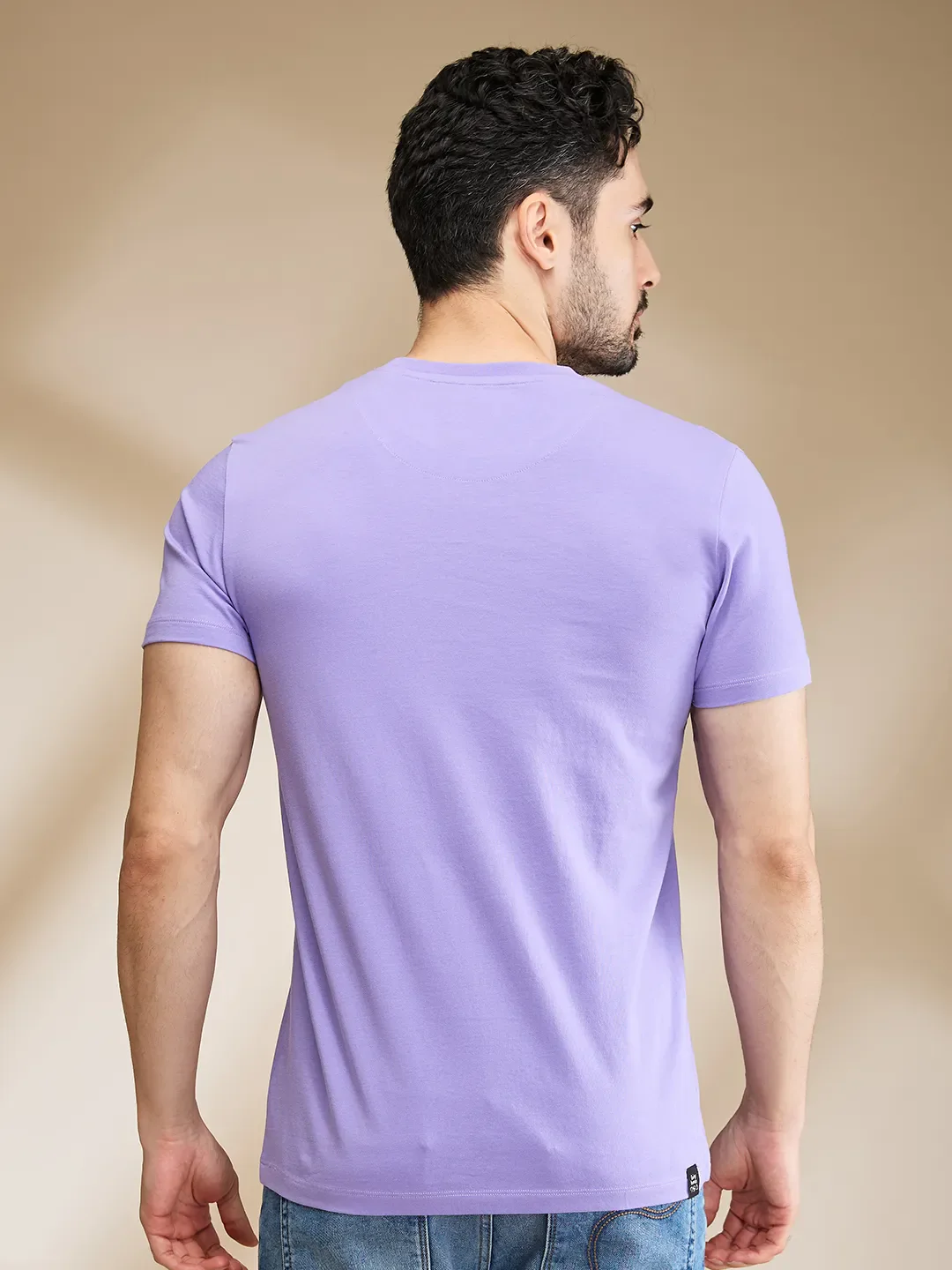 Purple Regular Fit Men's Short Sleeves T-Shirt by Being Human Clothing - Image 3